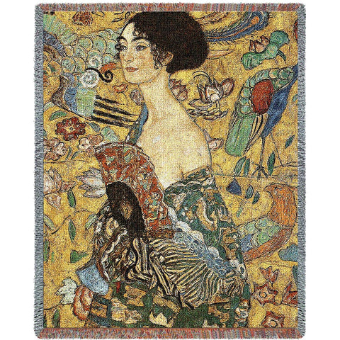 Lady With Fan Blanket