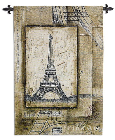 Passport To Eiffel Wall Tapestry