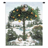 Partridge In Tree Wall Tapestry With Rod
