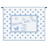 Welcome Baby Boy Wall Tapestry With Rod