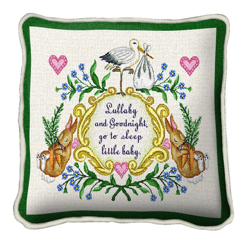 Lullabye and Goodnight With Words Pillow Cover