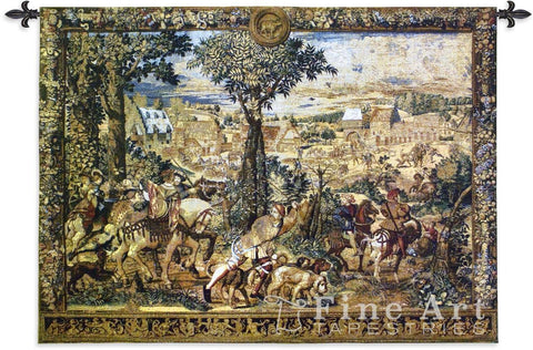 Hunting Parties of Archduke Maximilian Cotton Wall Tapestry