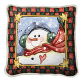 Dancing Snowman Pillow