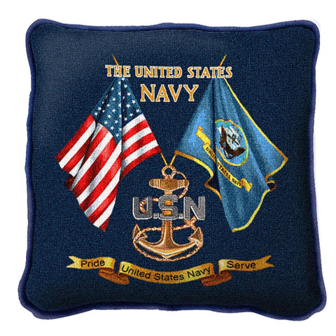 Navy Sea Power Pillow