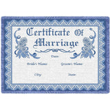 Certificate Of Marriage Blue Blanket