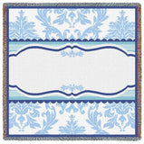 Damask Blue Small Blanket