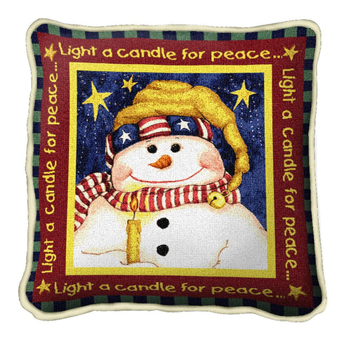 Light A Candle For Peace Pillow