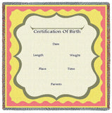 Girl Birth Certificate Small Blanket