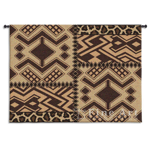 Kuba Patterns Wall Tapestry