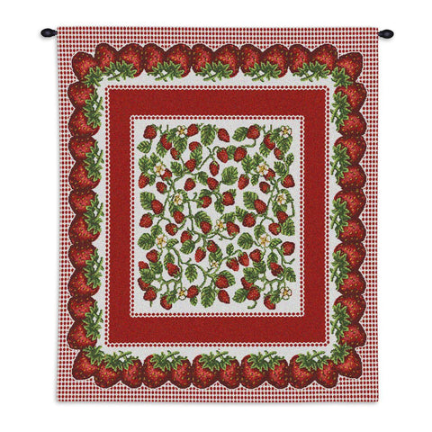 Strawberry Festival Wall Tapestry With Rod
