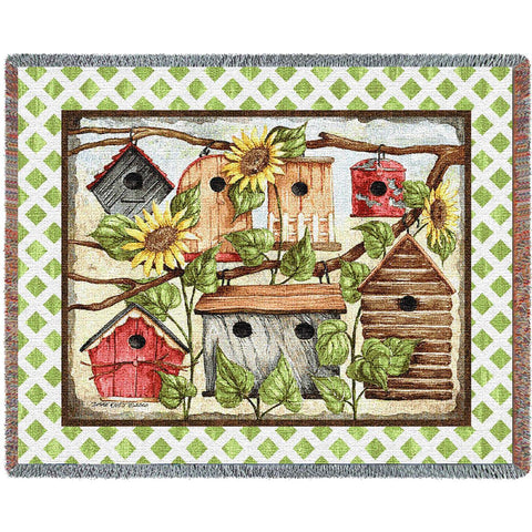 Garden Birdhouse Blanket