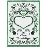 Our Wedding Green Blanket