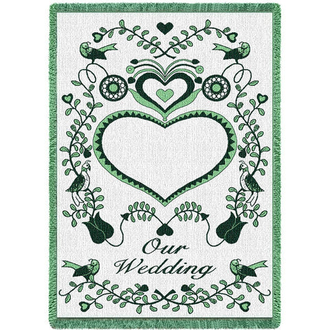 Our Wedding Green Blanket