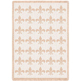 Fleur Di Lis Natural Blanket