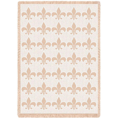 Fleur Di Lis Natural Blanket