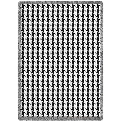 Houndstooth Black and White Blanket