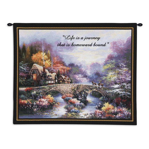 Going Home With Words Wall Tapestry With Rod