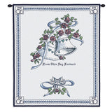 Matrimony Blue Wall Tapestry With Rod