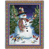 Plaid Snowman Blanket