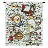 A Winter's Gift Wall Tapestry With Rod