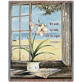 Ocean Amaryllis Tapestry Blanket