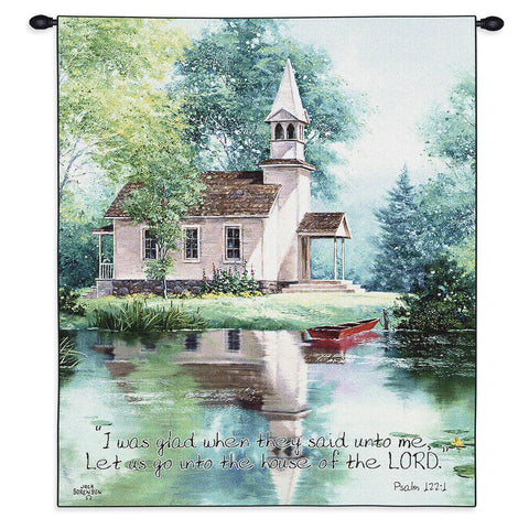Lakeside Scripture Wall Tapestry With Rod