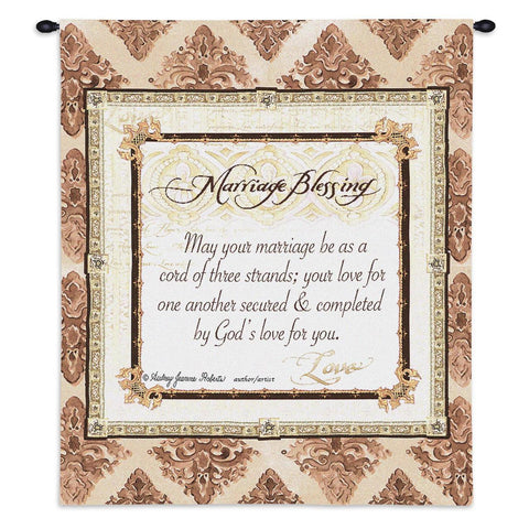 Your Marriage Blessing Wall Tapestry With Rod