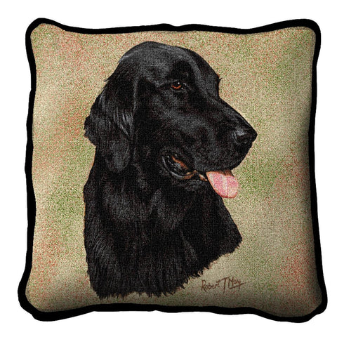 Flat-Coated Retriever Pillow Cover