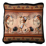 Kokopelli Pot Dance Pillow