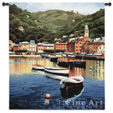 Harbor At Last Light Wall Tapestry