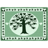 Family Tree Hearts Hunter Blanket