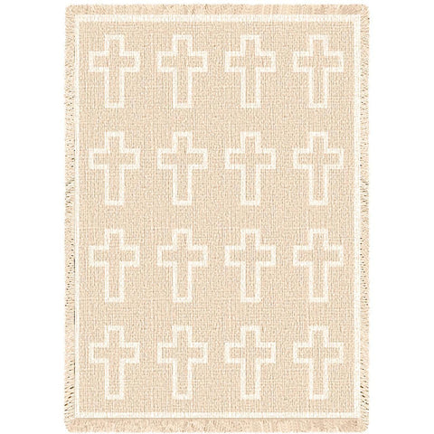 Cross Natural Blanket