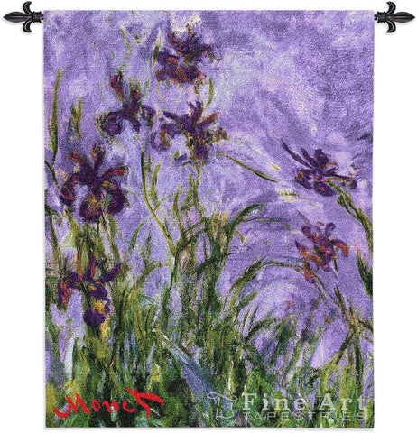 Irises Monet Wall Tapestry