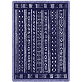 Mud Cloth Blue Blanket
