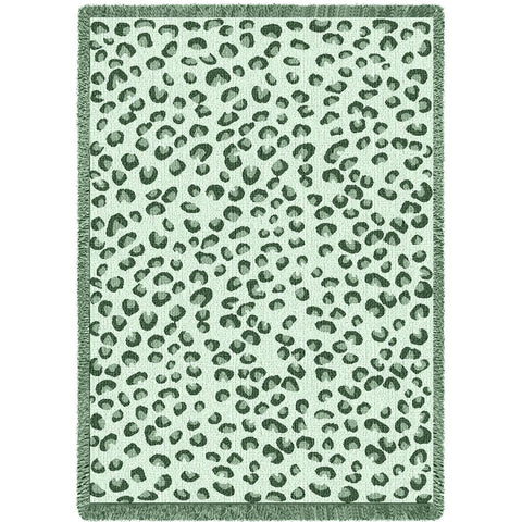 Fun Leopard Green Blanket