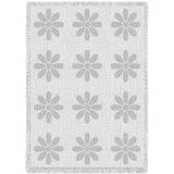 Flowers White Natural Small Blanket