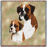 Boxer with Puppy Small Blanket