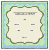 Boy Birth Certificate Small Blanket