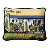 Greetings From Nebraska Pillow
