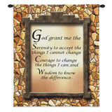 God Grant Me The Serenity II Wall Tapestry With Rod