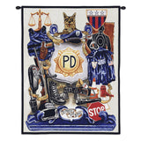 Policeman Pride Wall Tapestry With Rod