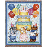 Happy Birthday Tapestry Mini Blanket