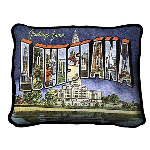 Greetings From Louisiana Pillow