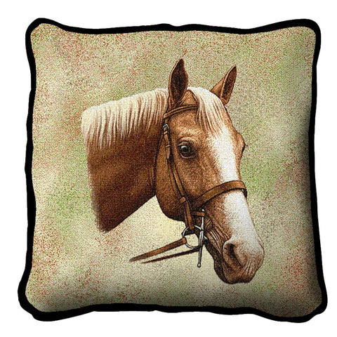 Palomino Horse Pillow Cover