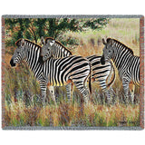 Three Zebra Group Blanket