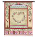 Love Quilt Pastel Wall Tapestry With Rod