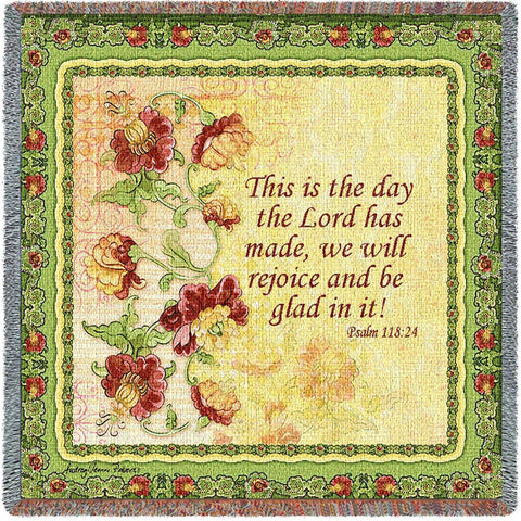 Rejoice Psalm 118:24 Small Blanket
