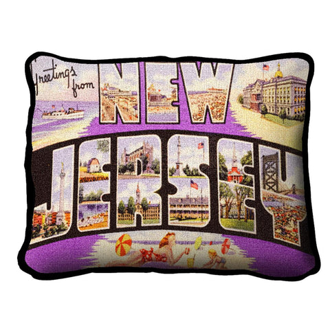Greetings From New Jersey Pillow