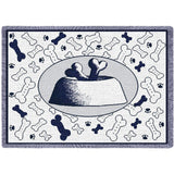 Bones and Bowl Navy Mini Blanket