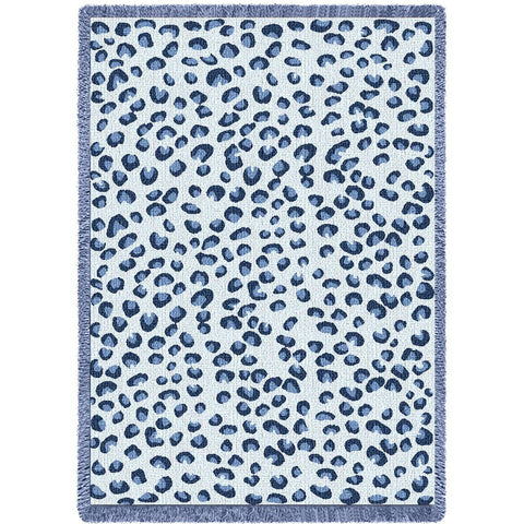 Fun Leopard Blue Blanket